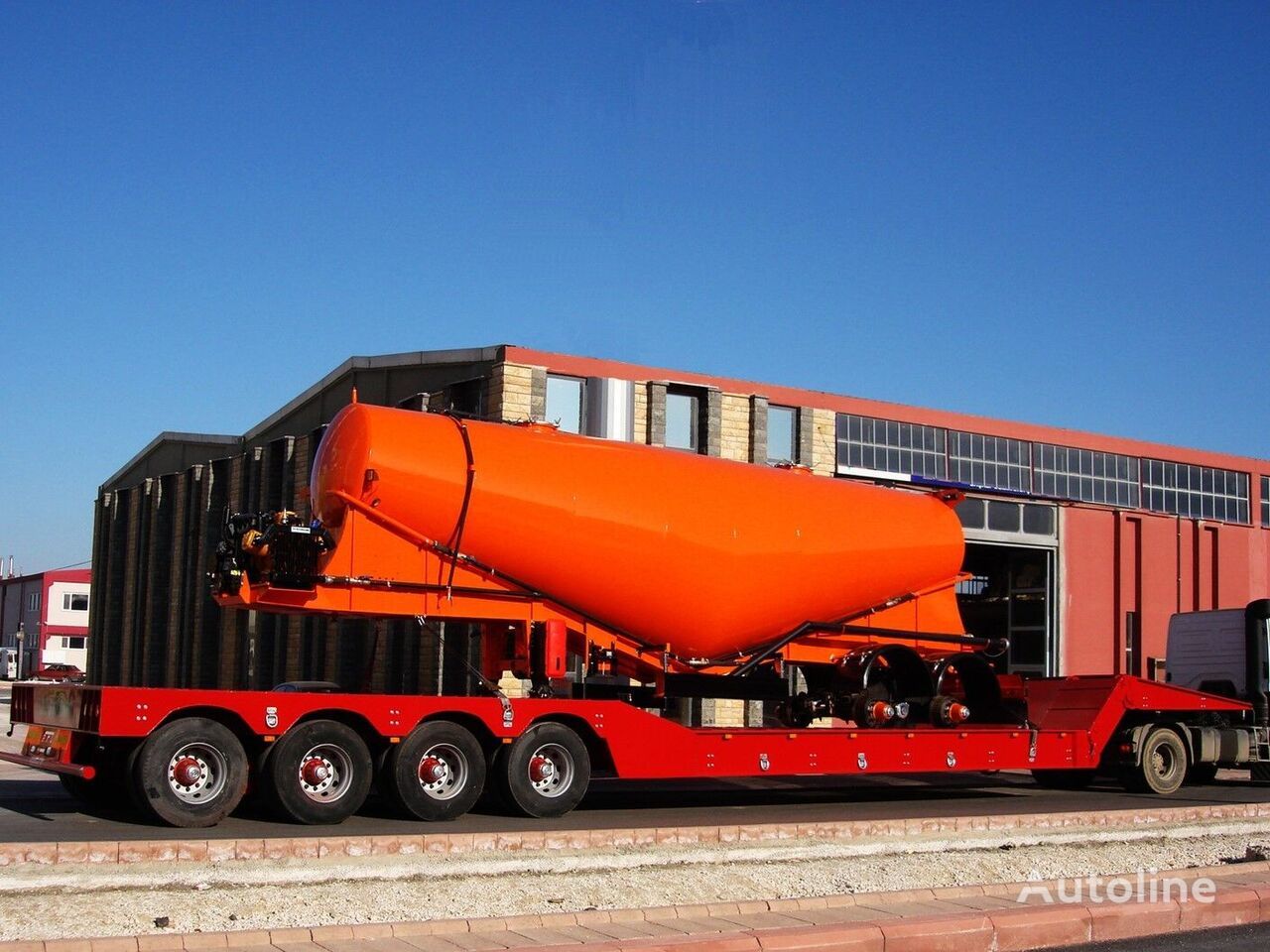 חָדָשׁ סמיטריילר עם מטען נמוך AME 100 Ton, Front Loading 4 Axle Lowbed Semi Trailer: תמונה 6