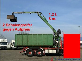 מכולת גלגול, משאית מנוף Abrollcontainer 23 m³ + Kran Hiab F 95S 1.2t 8m: תמונה 1