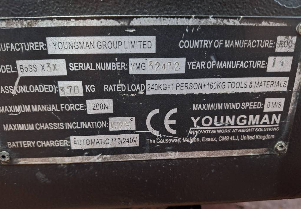 מעלית מספריים Boss Youngman X3X: תמונה 7