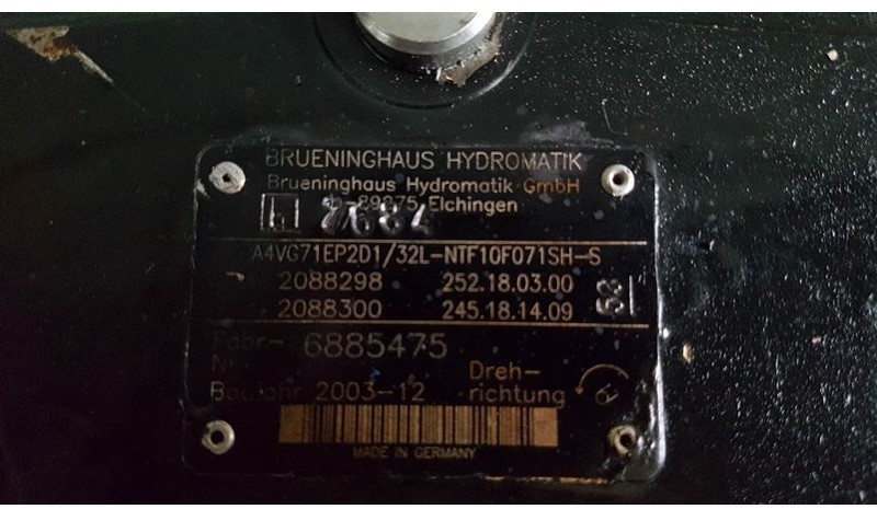 חלקי הידרוליקה Brueninghaus Hydromatik A4VG71EP2D1/32L - Drive pump/Fahrpumpe/Rijpomp: תמונה 5