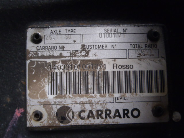 סרן קדמי עבור מכונת בנייה Carraro 26.11SD -: תמונה 3