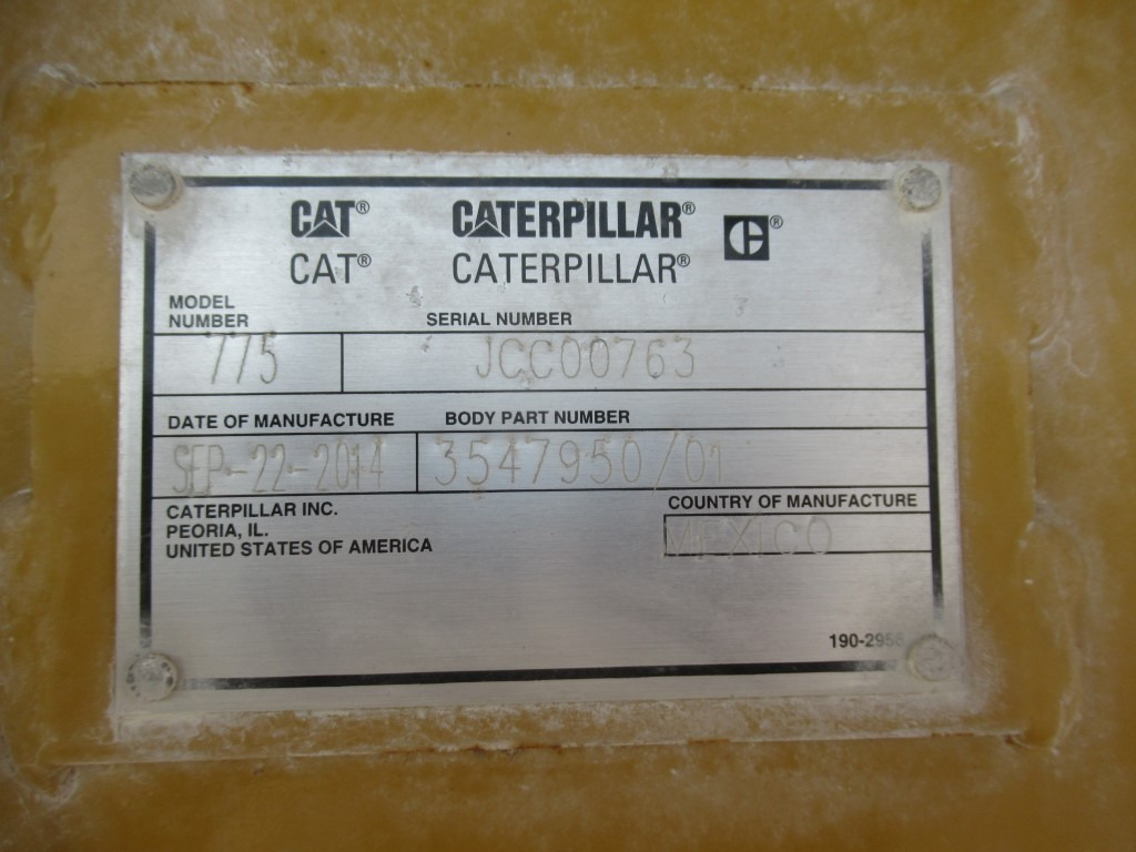 גוף מזהיר Caterpillar 775G -: תמונה 7