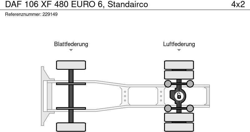 יחידת טרקטור DAF 106 XF 480 EURO 6, Standairco: תמונה 12