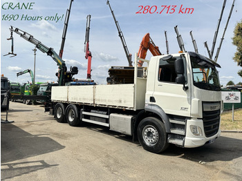משאית צד נופל/ שטוחה, משאית מנוף DAF CF 410 6x4 + KRAAN PALFINGER PK16002 C (4x) + ROTATOR  (BAUSTOFF LKW) - PLATEAU 6m55 - 280.000km !: תמונה 1