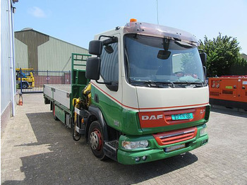 משאית צד נופל/ שטוחה, משאית מנוף DAF DAF FA LF 45.160  & HIAB crane.: תמונה 4