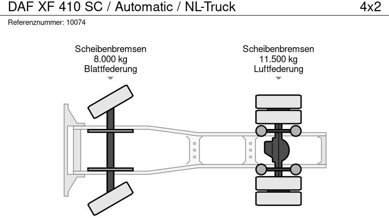 יחידת טרקטור DAF XF 410 SC / Automatic / NL-Truck: תמונה 13