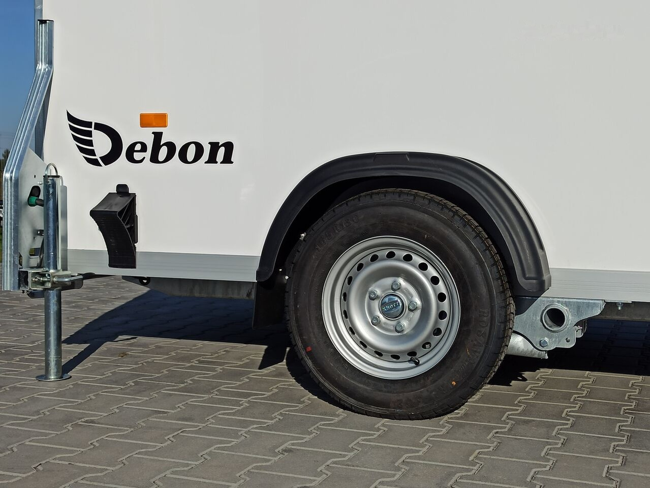 חָדָשׁ קרון נגרר בתיבה סגורה Debon Cargo 1300 + side doors 1.3T GVW trailer cargo van box white: תמונה 11