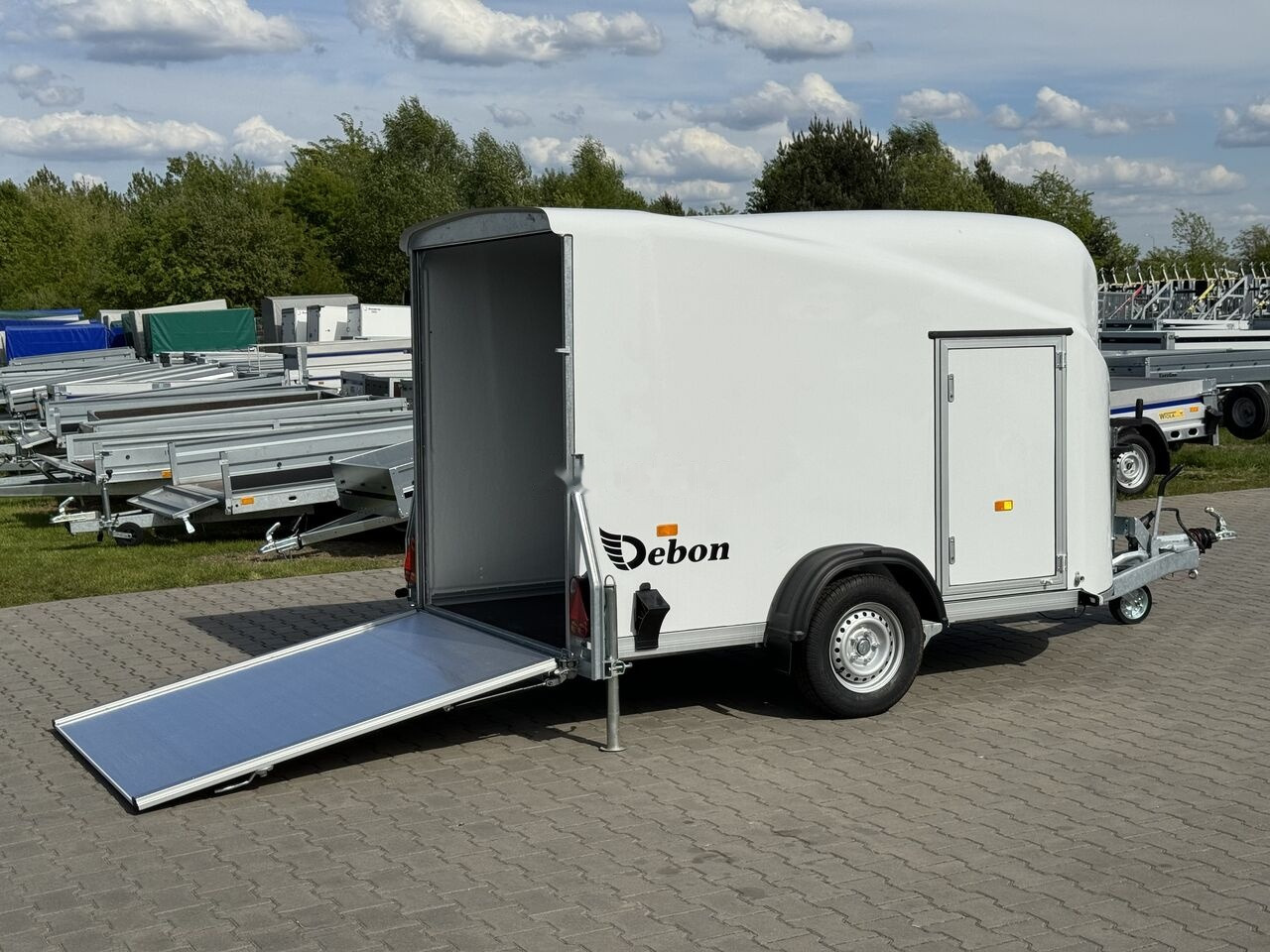 חָדָשׁ קרון נגרר בתיבה סגורה Debon Cargo 1300 + side doors 1.3T GVW trailer cargo van box white: תמונה 26