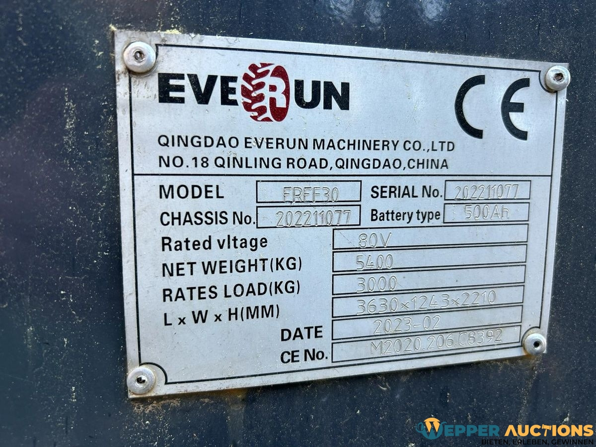 מלגזה חשמלית Everun EREF30: תמונה 8