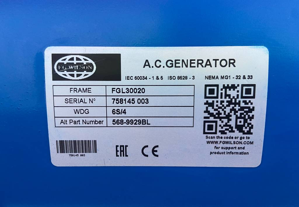 ערכת גנרטורים FG Wilson P88-3 - 88 kVA Open Genset - DPX-16007-O: תמונה 15