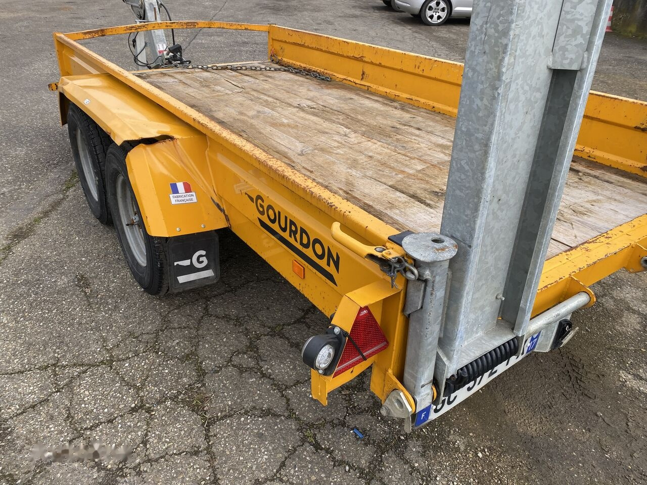 קרון נגרר עם מטען נמוך עבור הובלה של מכונות כבדות Gourdon RGO2 Carte Grise Française: תמונה 23