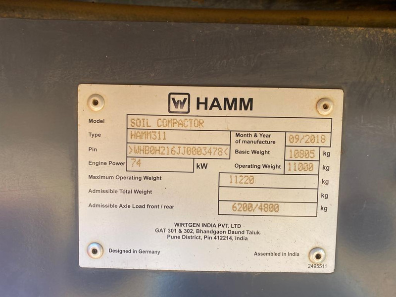 רולר Hamm 311 Compactor: תמונה 18