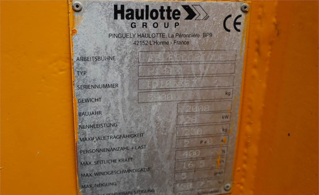 מוט טלסקופי Haulotte H14TX Diesel, 4x4 Drive, 14m Working Height, 10.7m: תמונה 6