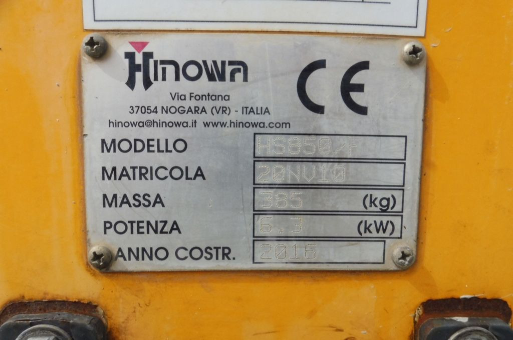מיני מסיר פסולת Hinowa HS850--Mini Dumper: תמונה 6