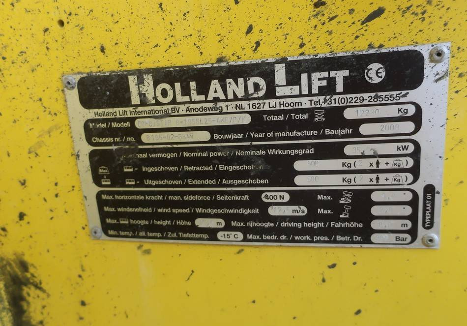 מעלית מספריים Holland Lift B-195DL25 4WD Diesel 4x4 Scissor Work Lift 2150cm: תמונה 10