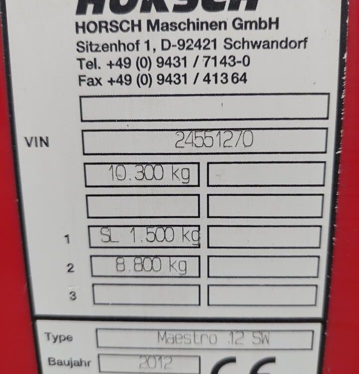 מכונת זריעה מדויקת Horsch Maestro 12.75 SW: תמונה 7