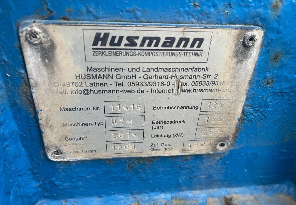 מגרסת עץ Husmann H7M: תמונה 10
