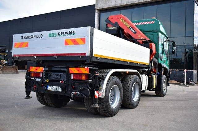 משאית צד נופל/ שטוחה, משאית מנוף IVECO TRAKKER 6x6 PALFINGER PK 44002 Crane Kran Euro 6: תמונה 11