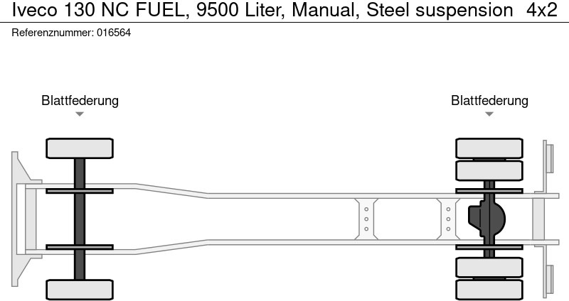 משאית מכל Iveco 130 NC FUEL, 9500 Liter, Manual, Steel suspension: תמונה 13