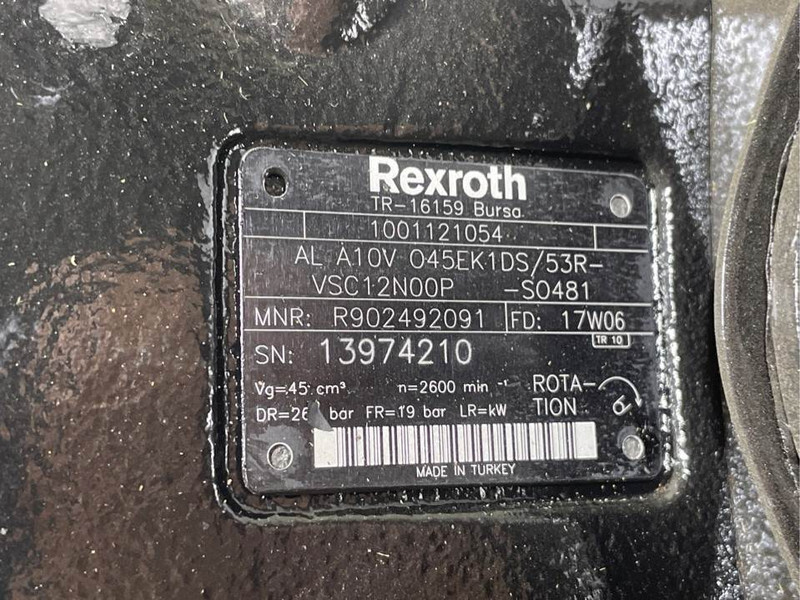 חָדָשׁ חלקי הידרוליקה עבור מכונת בנייה JLG 3006-Rexroth AL A10VO45EK1DS/53R-Load sensing pump: תמונה 8