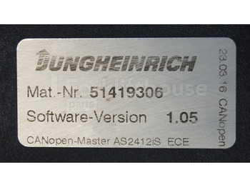 ECU עבור ציוד לטיפול בחומרים Jungheinrich 51226801 Rij/hef/stuur regeling  drive/lift/steering controller AS2412 i S index B Sw. 1,05 51419306 sn. S1AX00077237 from ECE225 year 2016: תמונה 3