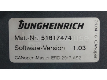 ECU עבור ציוד לטיפול בחומרים Jungheinrich 51226801 Rij/hef/stuur regeling  drive/lift/steering controller AS2412 i S index C sn. S1AX00118865 from ERD220 year 2018: תמונה 3