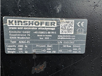 מכונת אחיזה עבור מכונת בנייה KINSHOFER A06H-45 Sortiergreifer SW MS03 NEU: תמונה 4