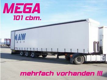 Kögel MEGA 100 cbm /3,00 m innen BPW scheibe 2 x vorh - סמיטריילר עם וילונות צד