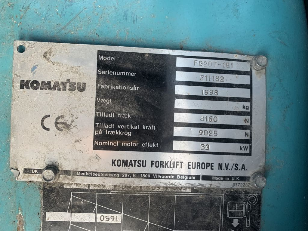 מלגזת LPG Komatsu FG20T: תמונה 4