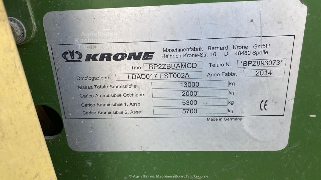 הַחכָּרָה Krone 1290 HDP XC Krone 1290 HDP XC: תמונה 10