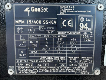 ערכת גנרטורים Kubota GenSet MPM 15/400 SS-KA 15 kVA 400 Amp Silent Las generatorset: תמונה 4