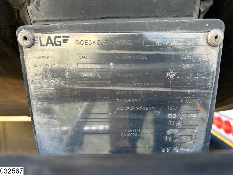סמיטריילר מכל LAG Bitum 34000 Liter, 1 Compartment: תמונה 3