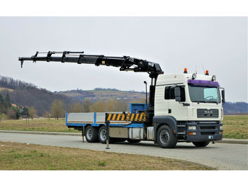 משאית צד נופל/ שטוחה MAN TGA 28.350 Pritsche 6,30m+KraN/FUNK*Top Zustand!: תמונה 1