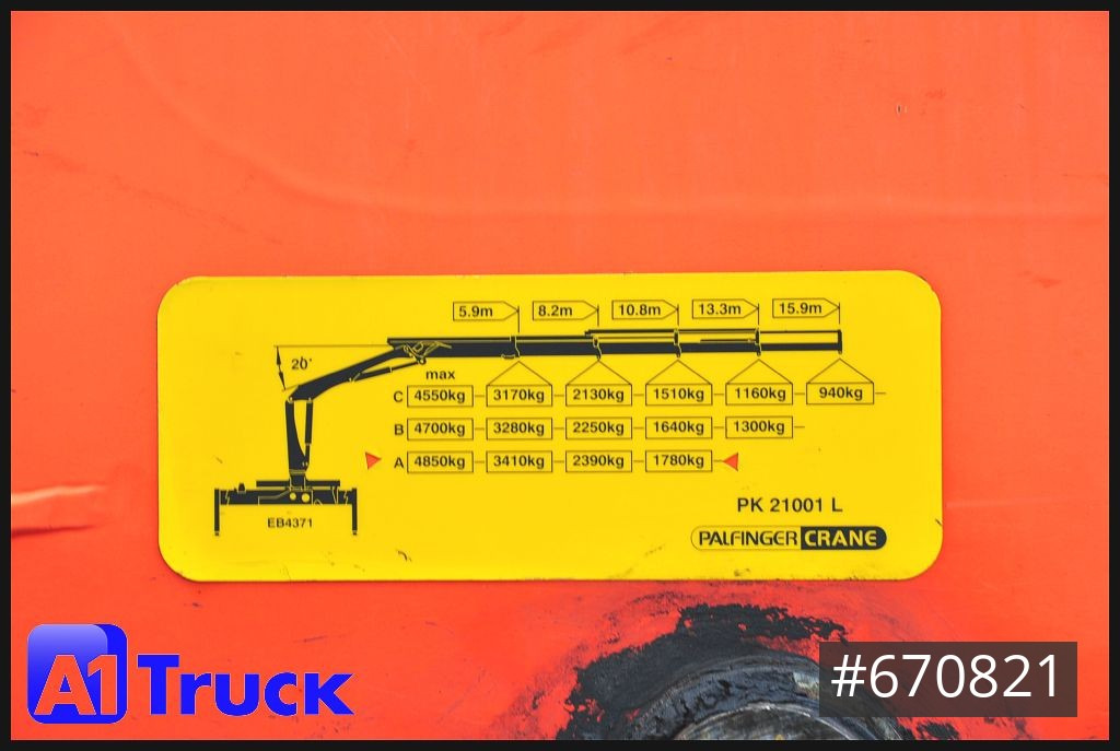 משאית צד נופל/ שטוחה, משאית מנוף MAN TGS 26.440,  Kran PK21000-3L Lenkachse,: תמונה 3