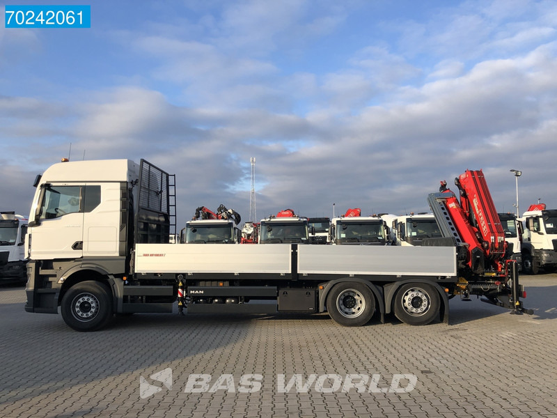 חָדָשׁ משאית צד נופל/ שטוחה, משאית מנוף MAN TGX 26.520 6X2 NEW Fassi F395 Kran Crane Euro 6: תמונה 8