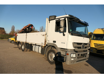 משאית צד נופל/ שטוחה, משאית מנוף MERCEDES-BENZ ACTROS 2536 L Palfinger Kran PK 22002 19,5 m Len: תמונה 3