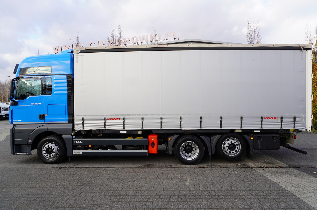 משאית וילונות צד Man TGX 26.500 6×2 E6 BDF Curtain Kogel 18 pallets / 2020: תמונה 3