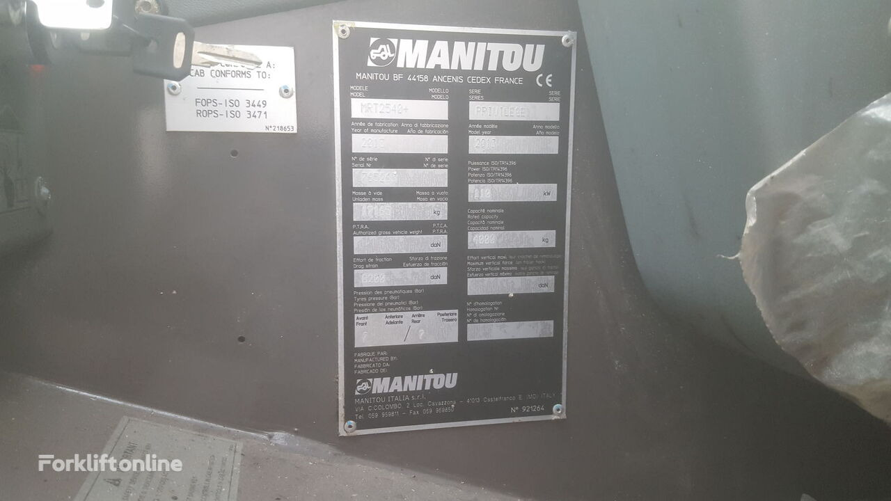 מפעיל טלסקופי Manitou MRT2540+: תמונה 11