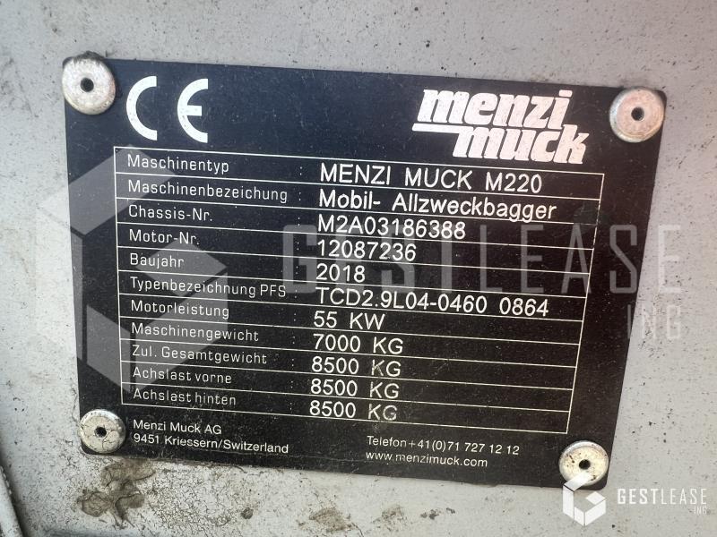 מחפר Menzi-Muck M220: תמונה 9