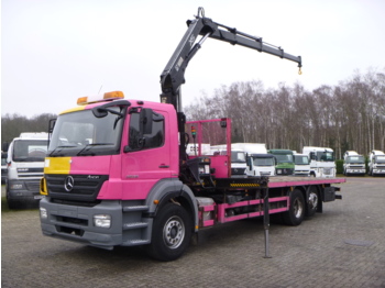 משאית צד נופל/ שטוחה, משאית מנוף Mercedes Axor 2529 6x2 RHD + Hiab XS144 B-3 HiDuo: תמונה 1