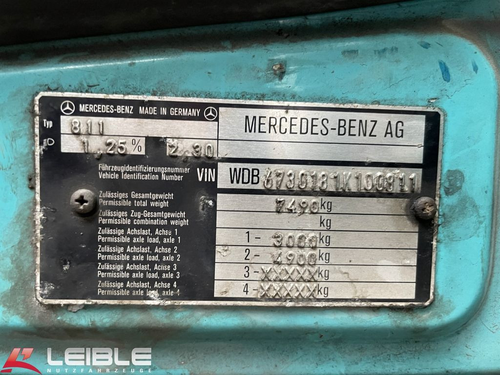 כלי רכב מסחרי במיטה שטוחה Mercedes-Benz 811 *Pritsche* Blattgefedert: תמונה 13