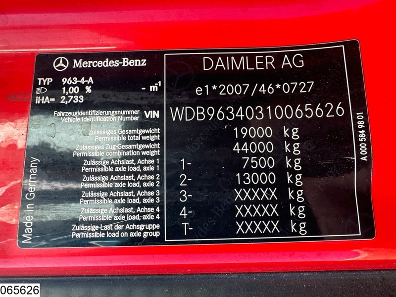 יחידת טרקטור Mercedes-Benz Actros 1843 EURO 6, PTO, ADR: תמונה 6