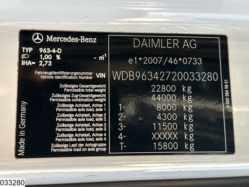 יחידת טרקטור Mercedes-Benz Actros 2443 6x2, EURO 6, RHD, ADR, Hydraulic: תמונה 8