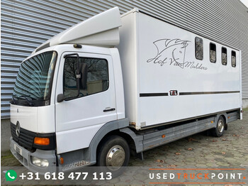 משאית להובלת בעלי חיים Mercedes-Benz Atego 9.17 / Manual / Full Steel / 3 Seats / Euro 2 / 277.000 KM!!! / Belgium Truck: תמונה 1