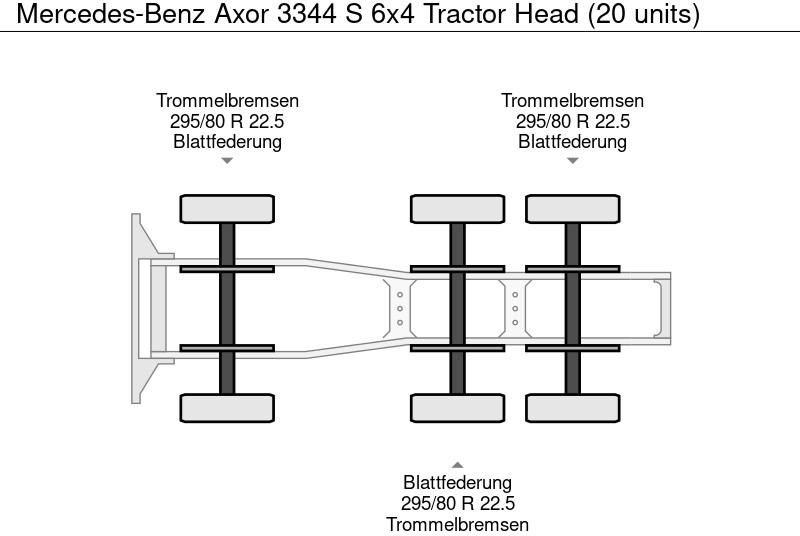 חָדָשׁ יחידת טרקטור Mercedes-Benz Axor 3344 S 6x4 Tractor Head (20 units): תמונה 17