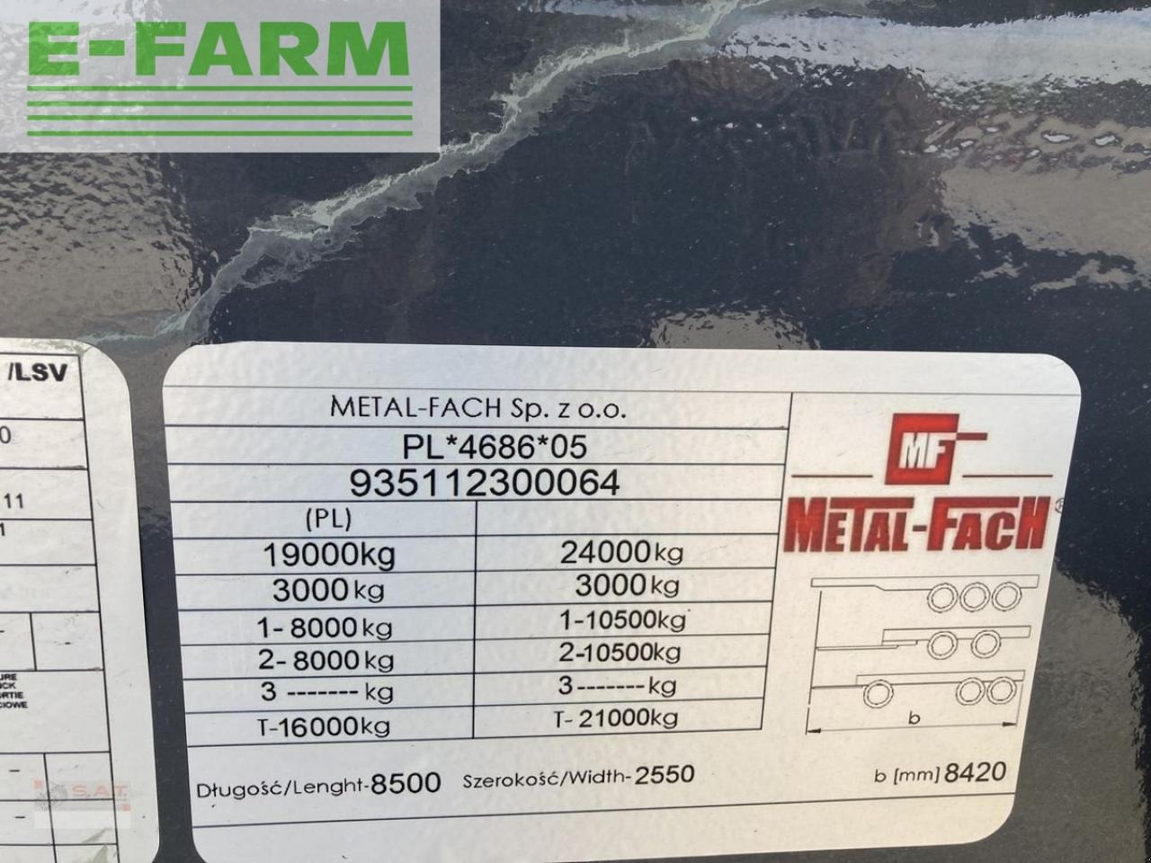 מסיר פסולת/ קרון נגרר חקלאי Metal-Fach t 935/1-24 to muldenkipper-voll: תמונה 14
