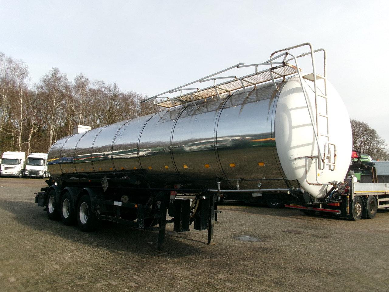 סמיטריילר מכל עבור הובלה של דלק Metalovouga Bitumen / heavy oil tank inox 29 m3 / 1 comp: תמונה 2