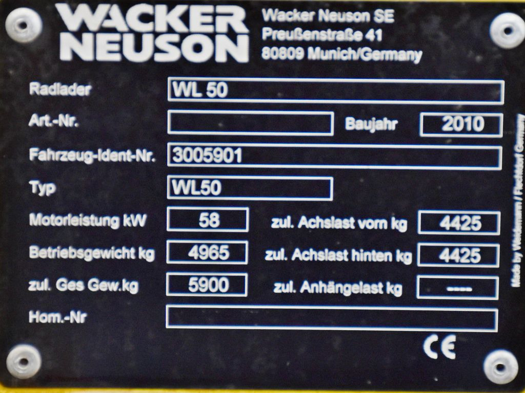 מעמיס גלגלים Neuson WACKER WL 50 * TOPZUSTAND: תמונה 11