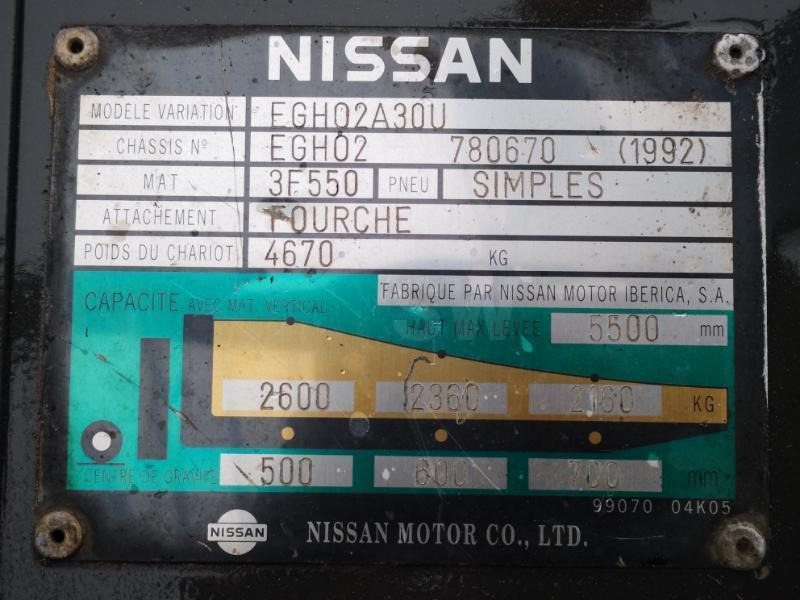 מלגזת סולר Nissan EGH02A30U: תמונה 7