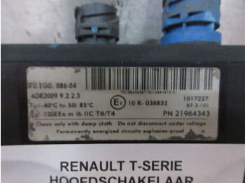 מערכת חשמל עבור משאית Renault 21964343 HOOFTSCHAKELAAR T 460 EURO 6: תמונה 2